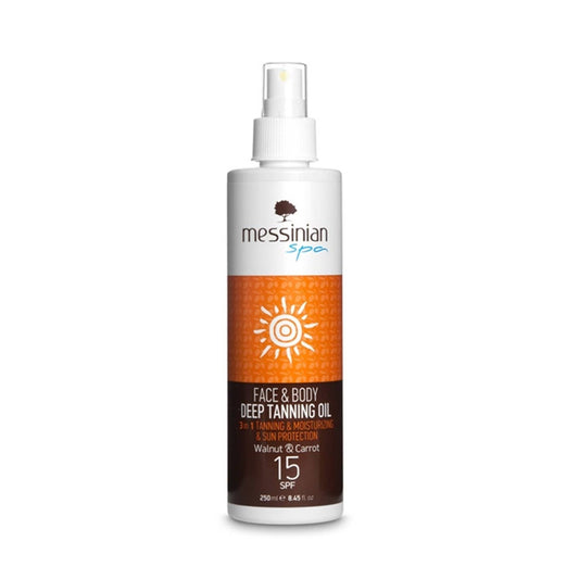 Messinian Spa – Intensives Bräunungsöl mit SPF 15 (250 ml)
